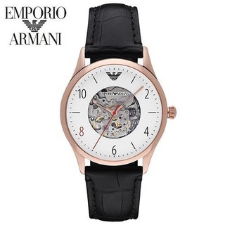 EMPORIO ARMANI AR1924《亞曼尼》41mm/鏤空機械錶限定款/玫瑰金x黑【展示出清,無包裝盒】