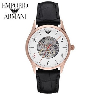 【第一鐘錶】EMPORIO ARMANI AR1924《亞曼尼 義大利時尚》41mm/鏤空機械錶限定款/玫瑰金x黑