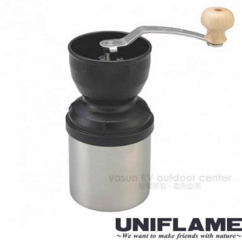 【日本 UNIFLAME】日本製 收納式手搖磨豆機.迷你咖啡豆研磨機.不鏽鋼咖啡機.行動咖啡壺_664070