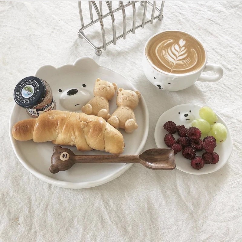 5款 熊熊遇見你 阿極 北極熊 白熊 盤子 餐盤 碗 咖啡杯 馬克杯 早餐碗 碟子 餐具