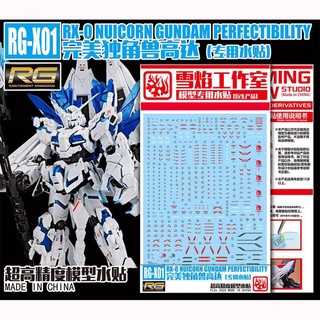 【無極限】現貨 雪焰水貼 RG 1/144 完美獨角獸鋼彈 專用水貼 RG-X01 超高精度系列
