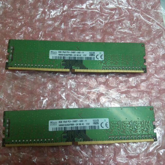 海力士sk Hynix 桌機 DDR4-2400 8G*2 雙通道 同週期 單面顆粒