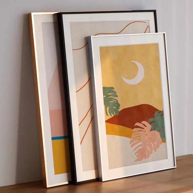 【可客製化尺吋】A2 A3 A4 Ins鋁合金超薄相框大號畫框拼圖框牆飾配件【不包含卡紙內襯】