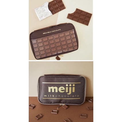 C.C🛍🛍🛍日本雜誌附錄Meiji 明治巧克力造型 95週年收納包化妝包旅行包工具包文具包鉛筆袋