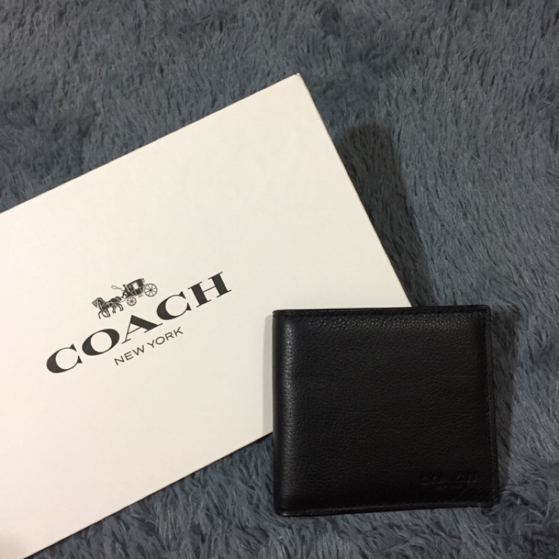 Coach 男用皮夾 有零錢袋款