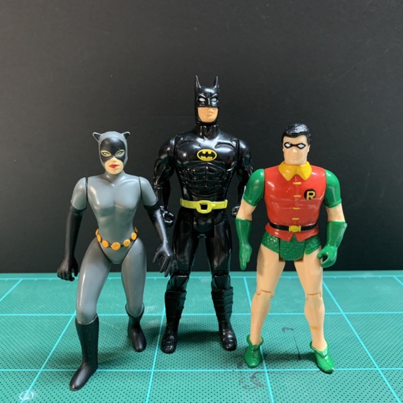 1989 Kenner 蝙蝠俠 +1993 貓女+羅賓 三人合售Batman DC