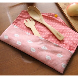 環保筷袋 ~ 粉. 收納包.手作餐具袋