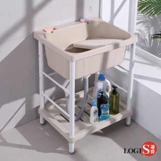 LOGIS 領卷再折!ABS塑鋼洗衣槽 64CM*56CM 洗衣臺 含洗衣板 洗手檯 洗手槽 洗菜槽 水槽 A1006