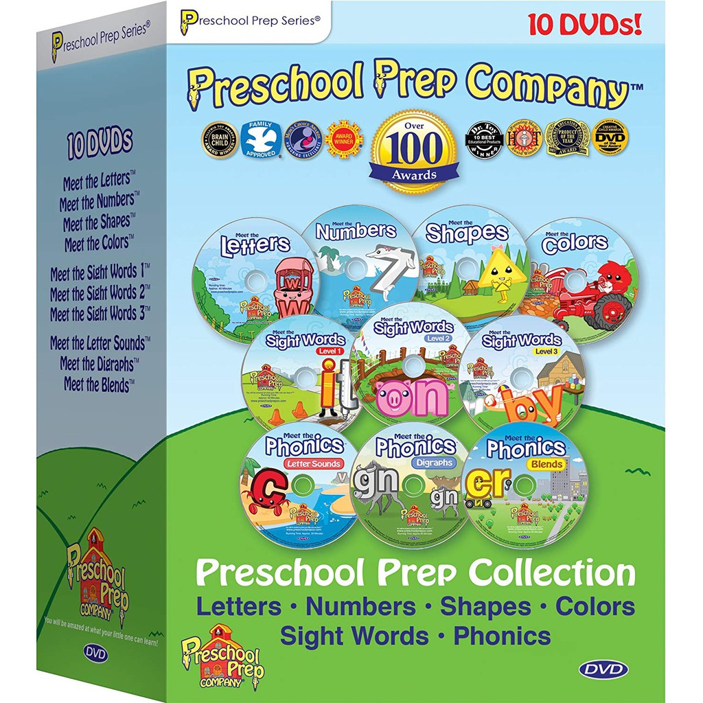【竭力萊姆】美國原裝 PreSchool Prep Collection 全套10 DVD 幼兒語言教育 字母數學