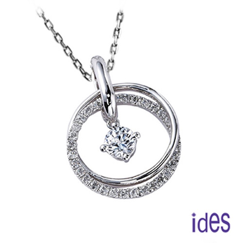 ides愛蒂思鑽石 時尚設計款30分E/VS1八心八箭完美車工鑽石項鍊