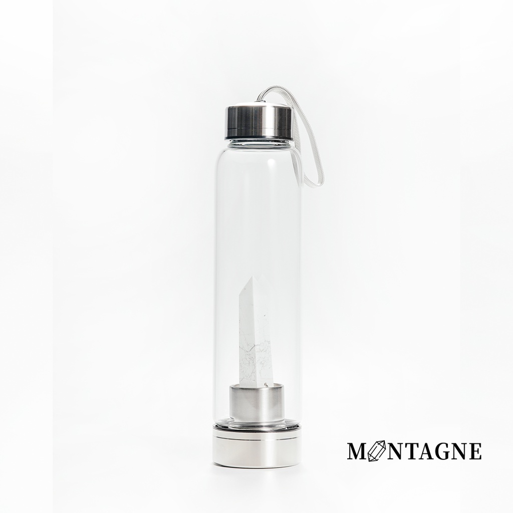 【Montagne】水晶能量瓶｜白松石｜旺財、護身
