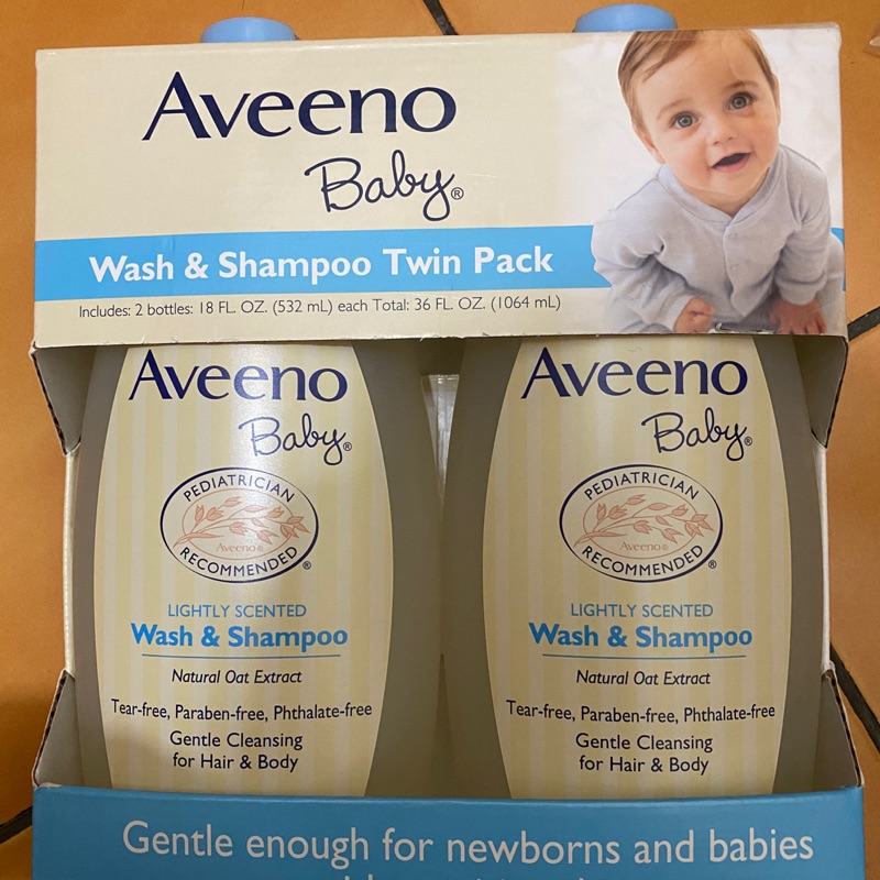 （全新）Aveeno艾維諾  baby寶寶洗髮沐浴二合一 532ml共2瓶