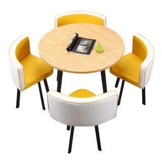 單桌 洽談桌 咖啡臺現代簡約接待休閑桌 組合奶茶店餐桌