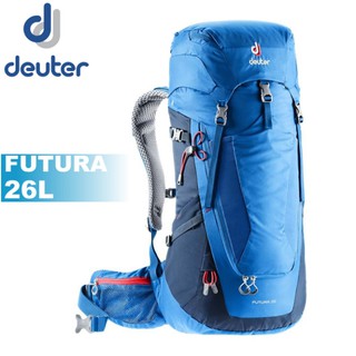 【Deuter 德國 FUTURA 26L 透氣網架揹包《藍》】3400318/雙肩後揹包/登山/專業輕量透氣/悠遊山水
