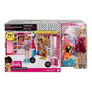 全家樂玩具 MATTEL Barbie 芭比 芭比夢幻衣櫃 芭比雙層衣櫃 芭比娃娃 芭比衣櫃