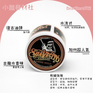 🐻小熊美材社🐻 骷髏頭髮臘 復古油頭 Suavecito Pomade 強力定型