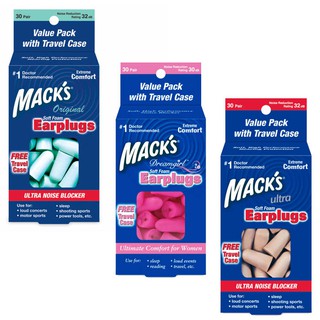 【附發票】美國 Mack's 泡棉耳塞 30副裝 送收納盒
