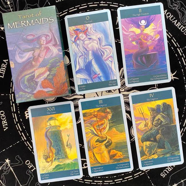 美人魚塔羅牌 新款 Tarot of Mermaids 英文定制卡牌