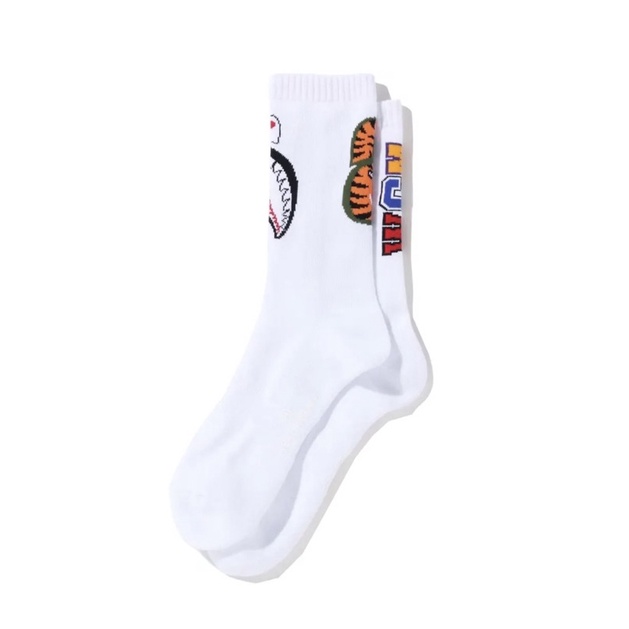 【𝗜𝗡𝗦𝗜𝗚𝗛𝗧_𝟵𝟰】Bape Shark Socks WGM鯊魚襪子 L號