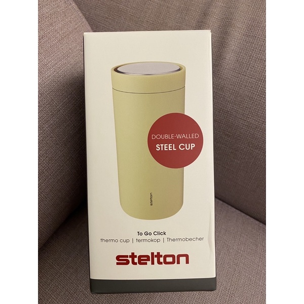 丹麥 Stelton To Go Click  Thermo Cup 400ml  按壓式 冷熱隨行杯（檸檬黃）現貨