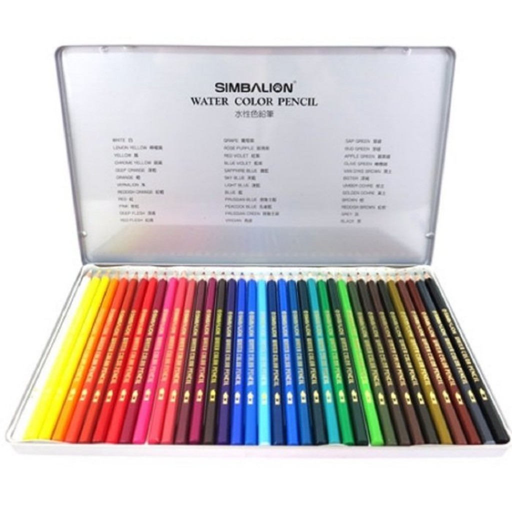 雄獅WP-36 水彩色鉛筆/水性色鉛筆36色(鐵盒) | 蝦皮購物