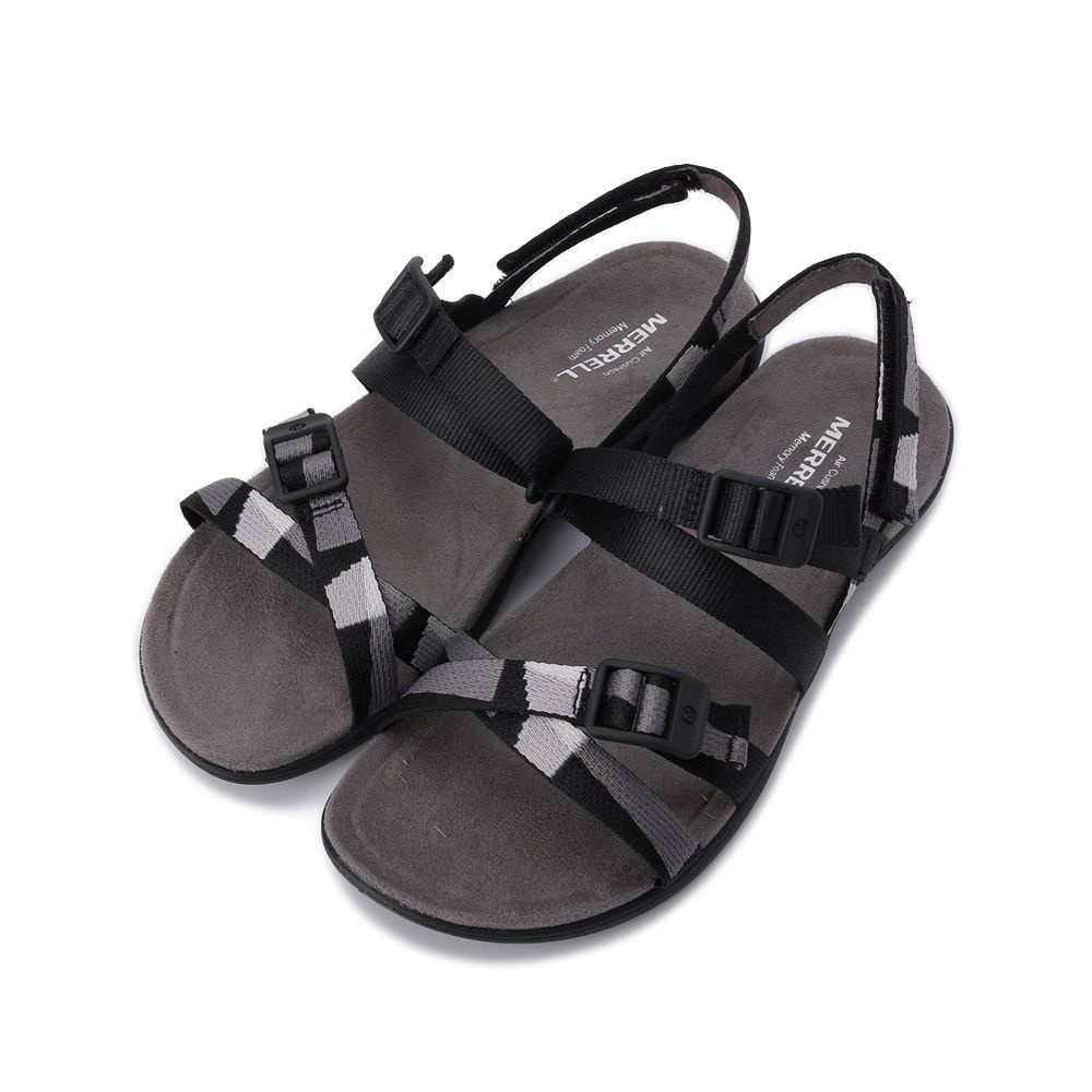 MERRELL DISTRICT 3 BACKSTRAP WEB 舒適記憶涼鞋 黑/圖騰 ML004190 女鞋