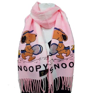 ⭐️現貨|粉色|SNOOPY|史努比卡通造型圍巾|流蘇圍巾|圍巾|保暖圍巾|配件|脖圍|兒童⭐️