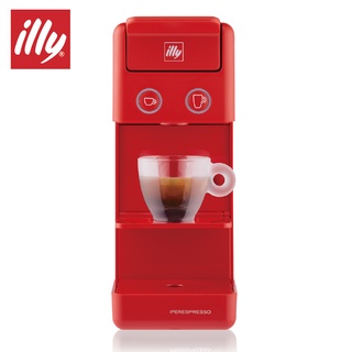 送膠囊21入及illy卡布杯+公司貨保固一年【illy】意利膠囊咖啡機 Y3.2紅