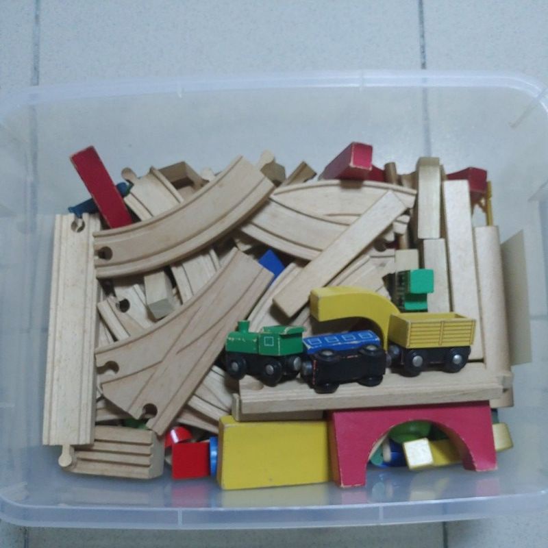LILLABO 木頭玩具軌道 ikea 木製軌道玩具 二手
