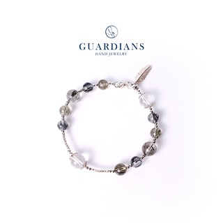 【Guardians】《清泉》白水晶 綠髮晶 黑髮晶 能量手鍊 925純銀 時尚配件 台灣品牌
