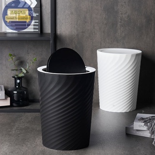 垃圾桶北歐風家用廁所廚房衛生間客廳臥室有蓋大號創意無蓋衛生筒-溫馨家居