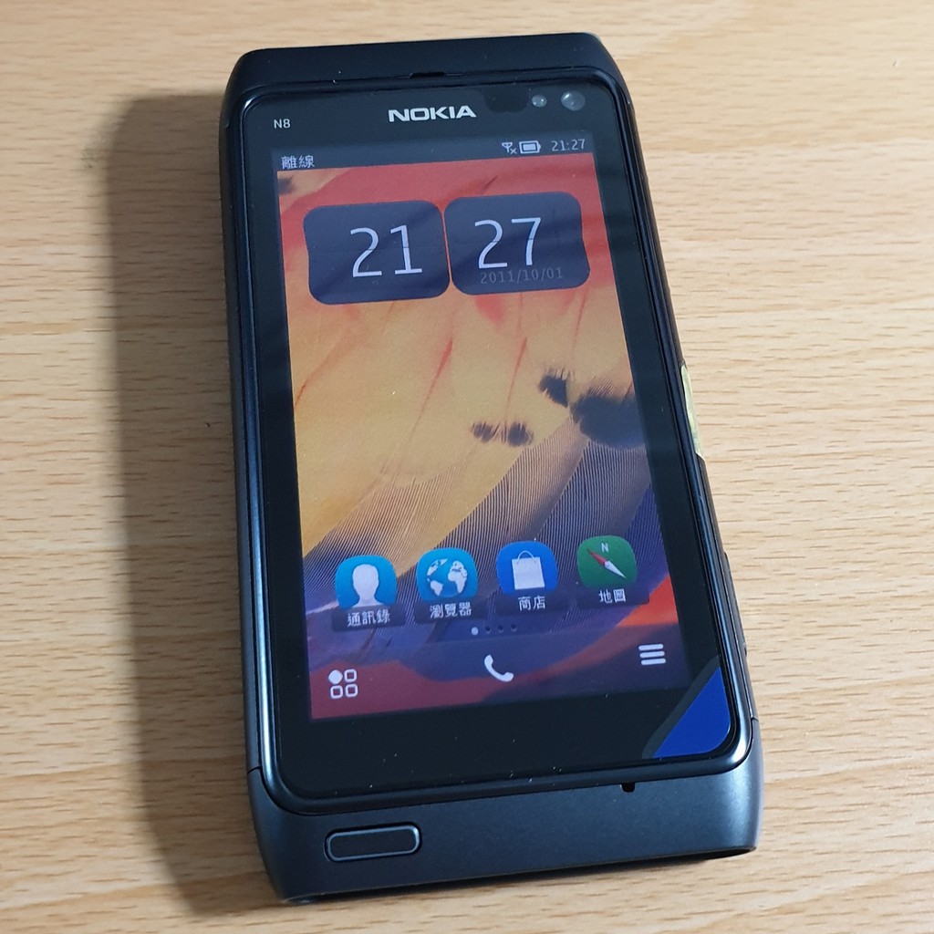 出清經典收藏  外觀全新   Nokia  N8  黑色  1200萬畫素相機  更換全新原廠外殼  功能正常
