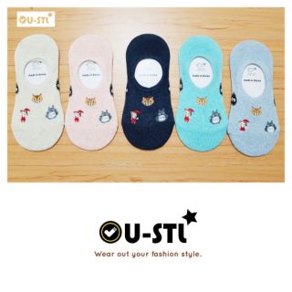 U-STL★韓國襪子★宮崎駿龍貓滿版隱形襪