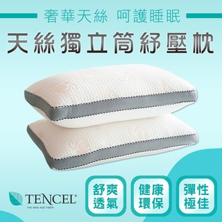 台灣製 五星級蘭精天絲 獨立筒 枕頭 頸枕