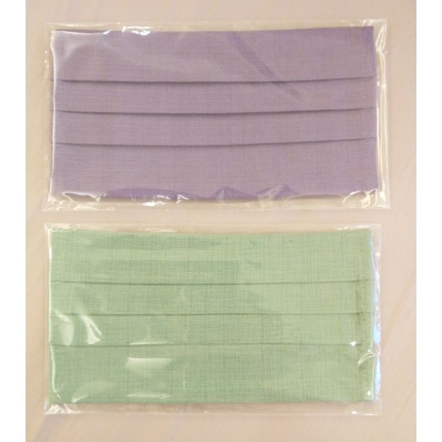😺北極貓的藏寶屋😺日本布料  超透氣立體棉布節紗布口罩套  紫/綠