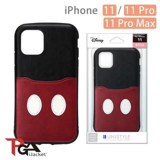 【日本PGA】iPhone 11/11 Pro/11 Pro Max 迪士尼 軍規 口袋插卡 雙料殼-米奇