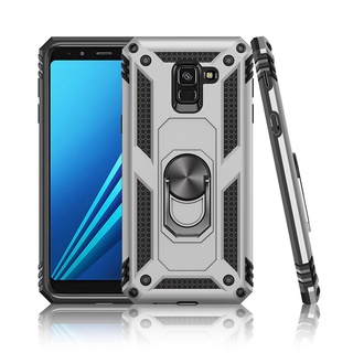 【軍工防摔】三星 A8 /A8+ 2018 手機殼 磁吸車載支架 三星A8 Plus 指環保護殼 雙重保護 盔甲殼 硬殼
