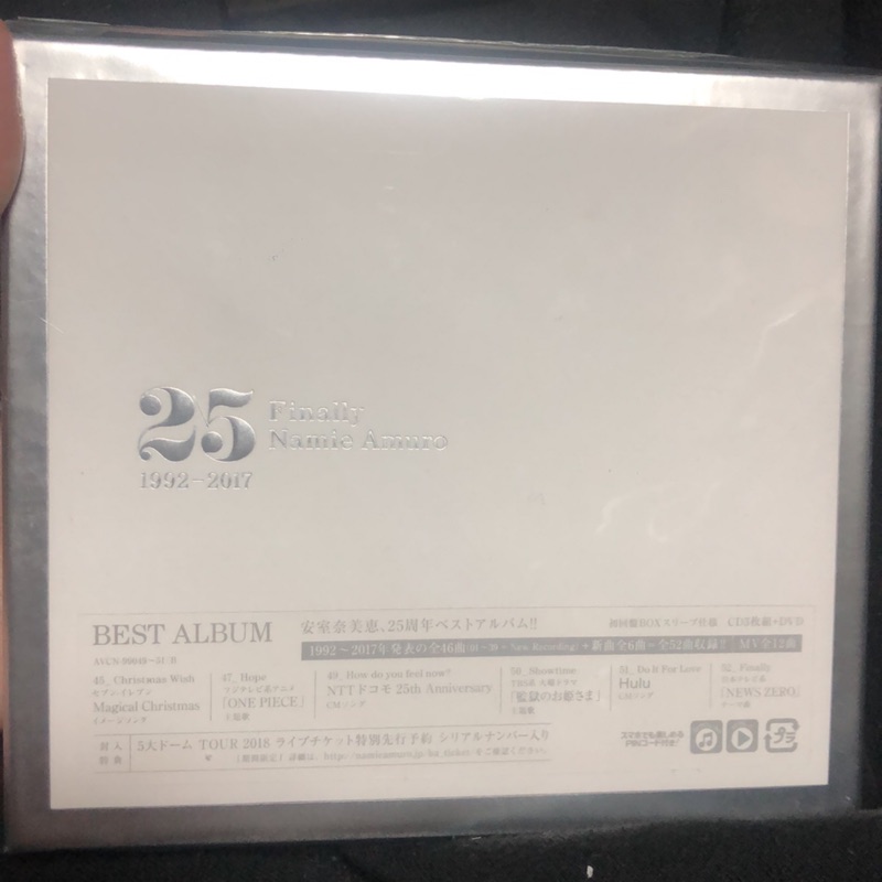日版初回硬紙盒 安室奈美惠 Finally 精選 3CD+DVD