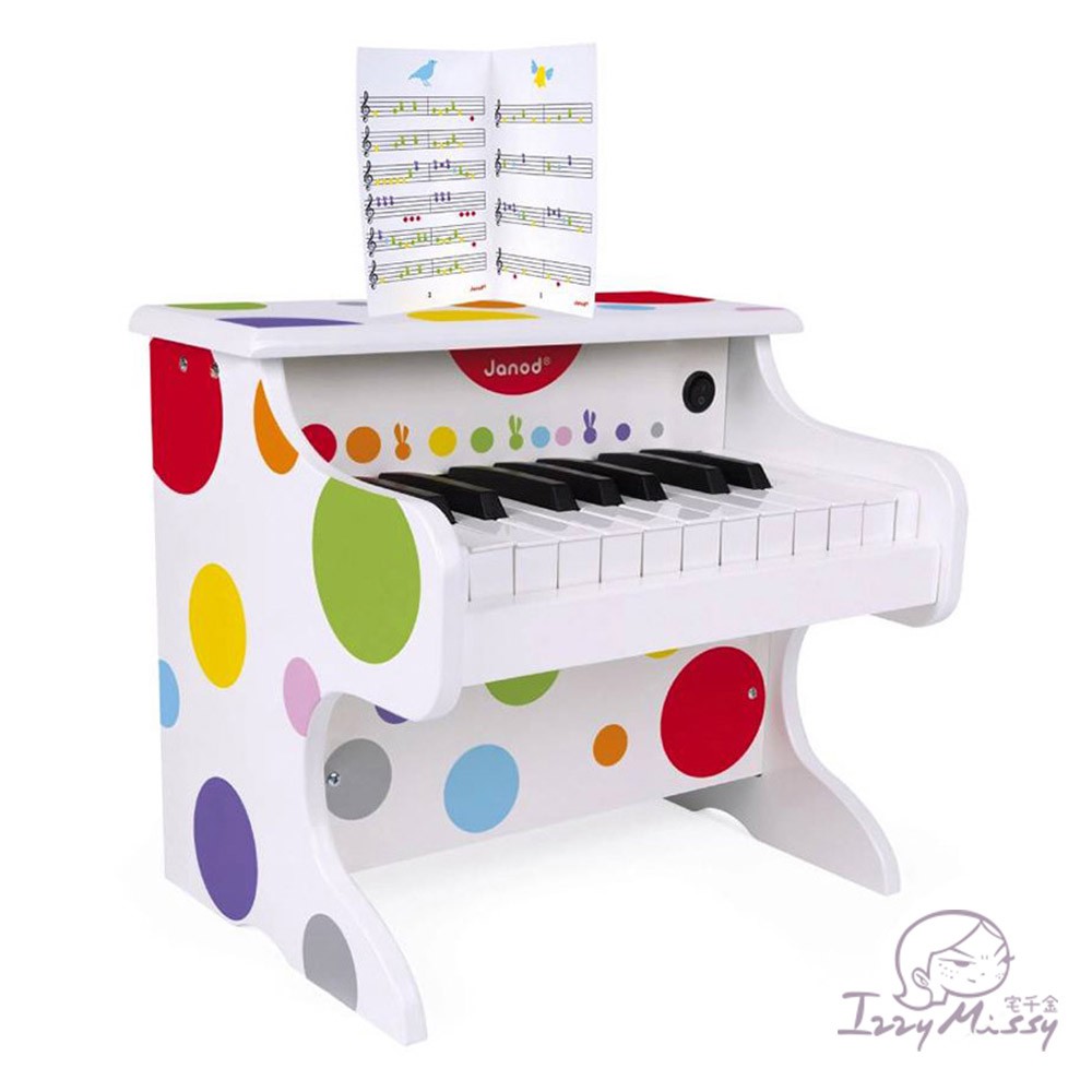 法國Janod音樂好好玩-我的五彩電子鋼琴  玩具鋼琴 玩具樂器 兒童樂器 幼兒樂器【台灣現貨】