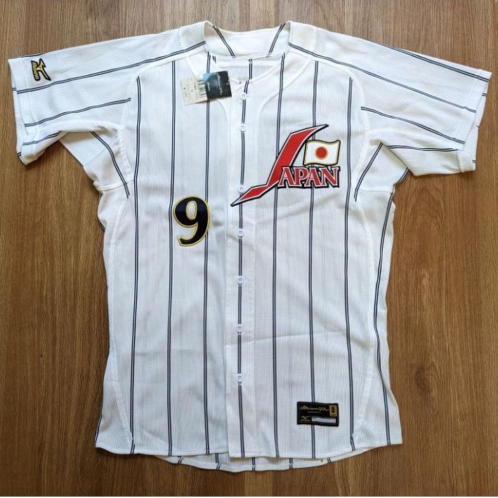 日本國家武士隊 球員版 城島健司 #9 刺繡球衣 Mizuno製 日本隊 球衣 棒球 日本隊 Japan