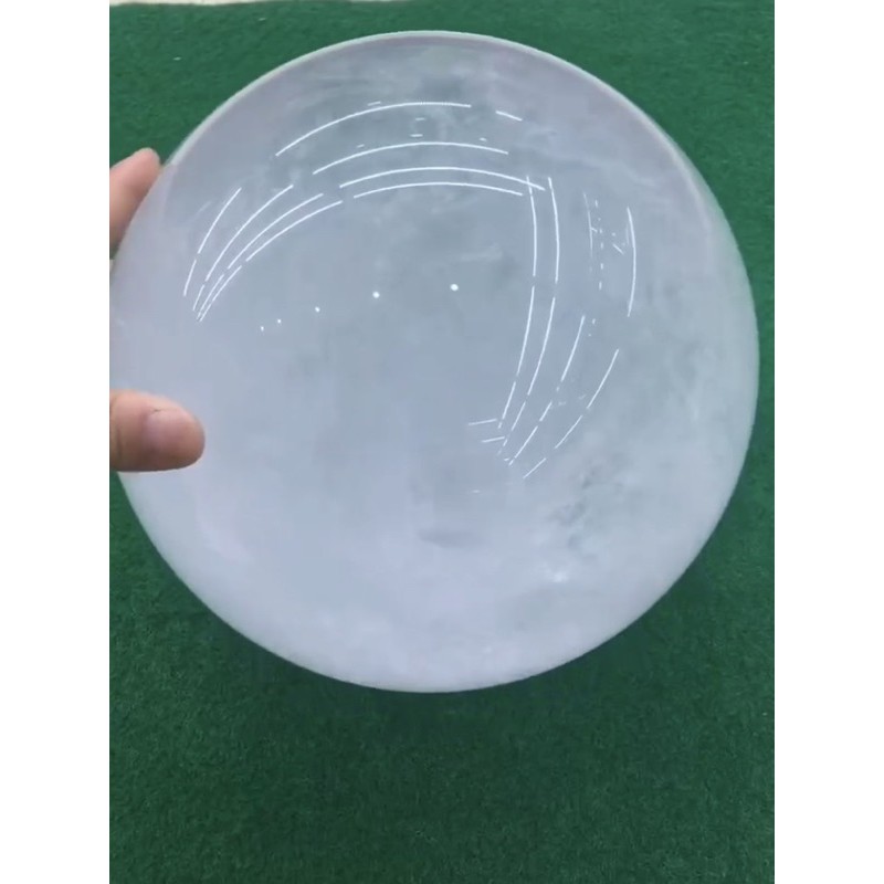 風水大師強力推薦🔥天然水晶球，直徑20.5釐米，重11.98公斤，A0854整體完美，純白無雜色