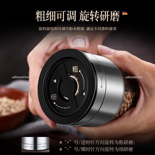 優惠價德國不鏽鋼胡椒研磨器現磨黑胡椒粒花椒粉玫瑰海鹽廚房手動研磨瓶u0hxmii3vn