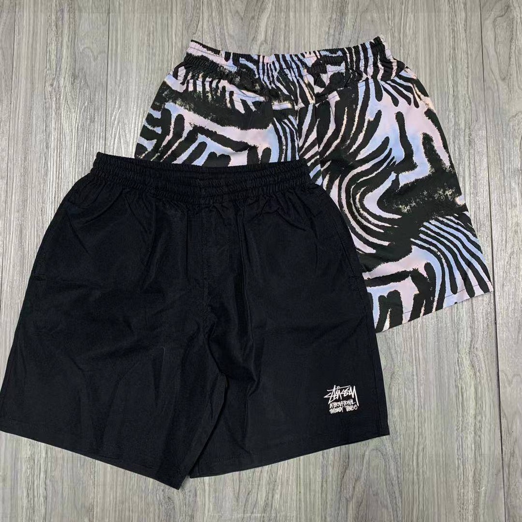 溫蒂wendy 衝浪潮牌stussy 休閒短褲海灘褲褲腳經典logo 街頭短褲潮流短褲海灘褲 蝦皮購物
