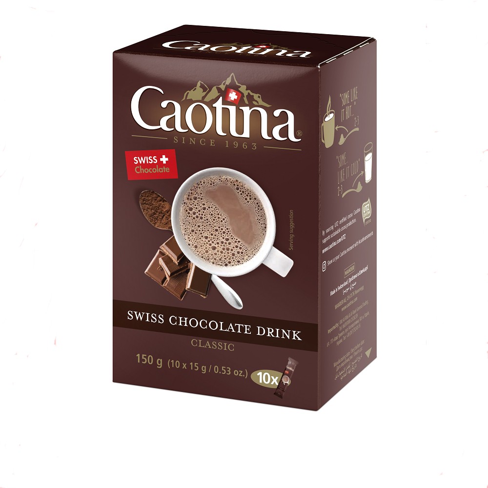 NG即期特賣 可提娜Caotina頂級瑞士巧克力粉(分享包)10入x15g 有效日期 2024/08/06