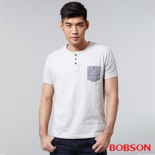 BOBSON 男款配條紋上衣25018-83