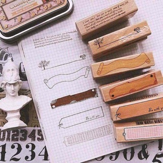 韓國創意木頭花腰印章 DIY 手作 日記 手帳 派對 花體印章