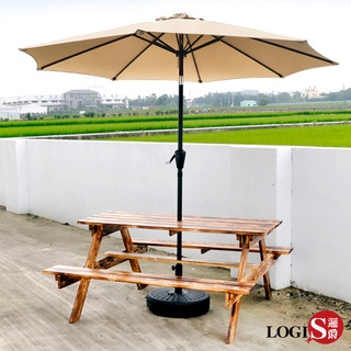 LOGIS｜戶外實木啤酒桌 庭園椅 露營 烤肉BBQ 酒吧 花園 餐飲 帳篷 戶外傘 原木 民宿【12BEER】