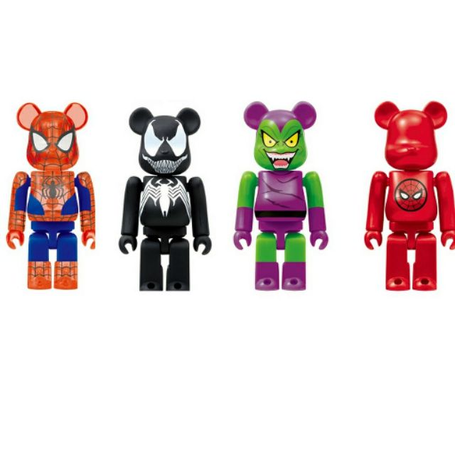 明星花鹿水 BE@RBRICK 復仇者聯盟 漫威 Marvel 一番賞 蜘蛛人 猛毒 透明 (4隻=1組=未拆)