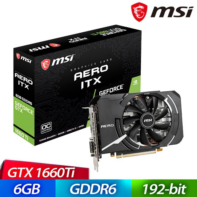 MSI 微星 GTX1660 Ti AERO 6G OC 顯示卡