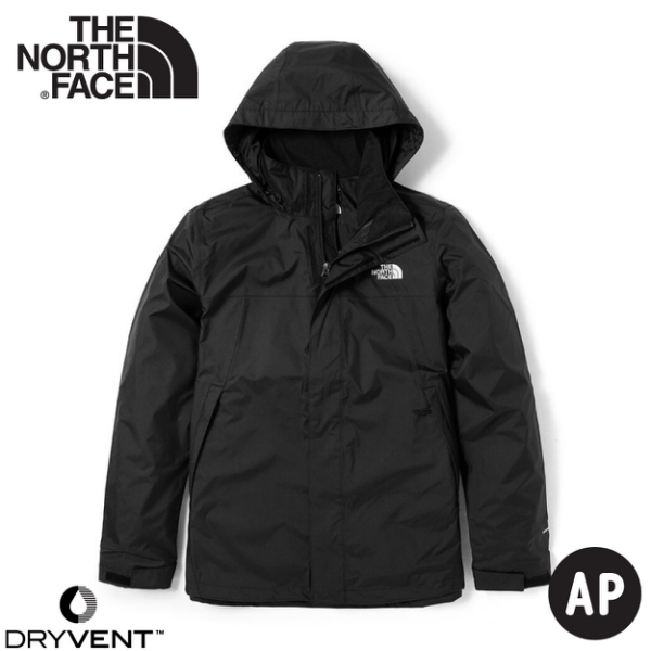 【The North Face 男 DV防水可套接外套《黑》】4UAU/防水透氣衝鋒衣/風雨衣/連帽外套/悠遊山水